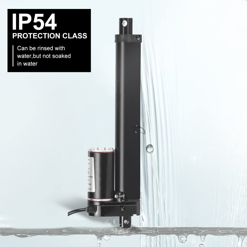 DC HOUSE 1000N High Speed 14mm/s Black Actuator Motor 4 Inch 4" Stroke Linear Actuator DC12V with Mounting Brackets (Not Include Wiress Remote Controller) - Image 4